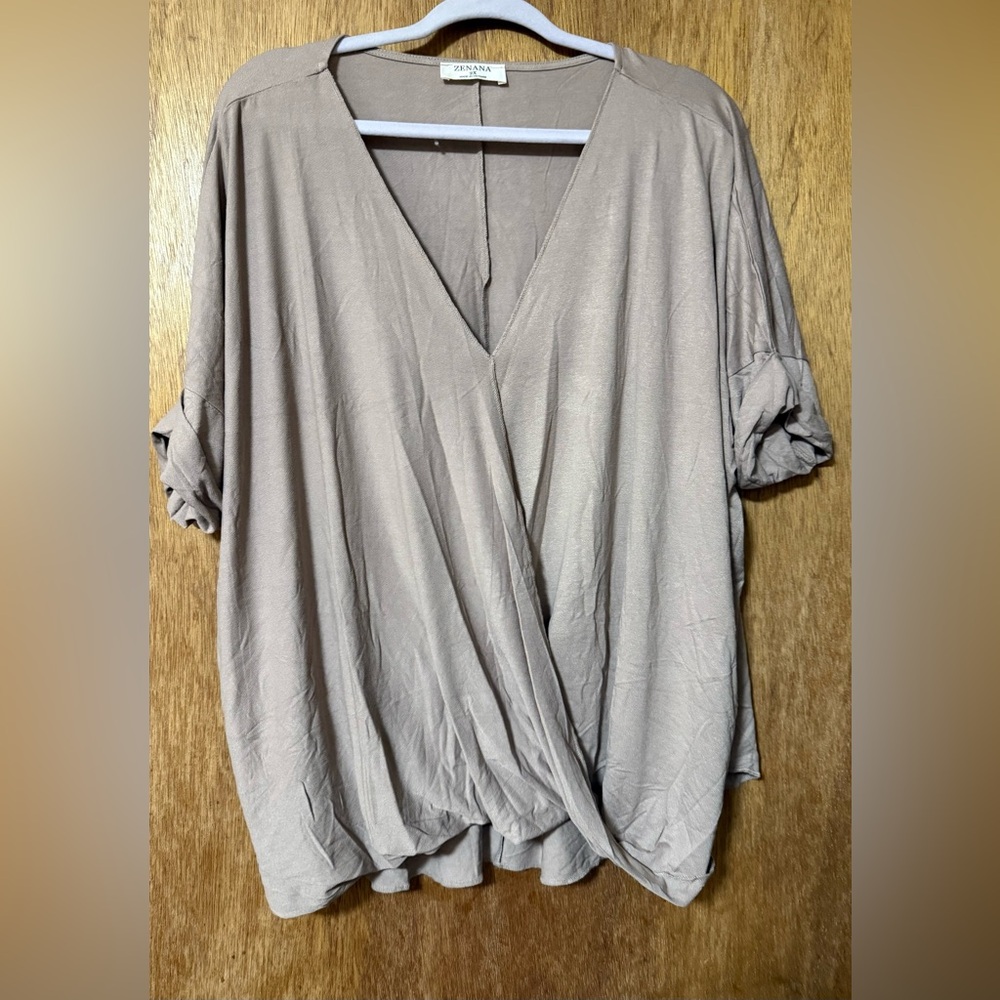Elegant Taupe Women's Top